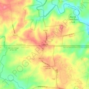 Lewisville topographic map, elevation, terrain