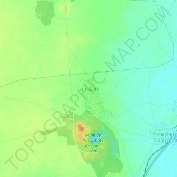 Lam-Lam topographic map, elevation, terrain