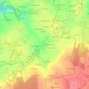 Olivet topographic map, elevation, terrain