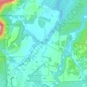 Cortland topographic map, elevation, terrain