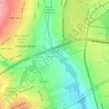 Condominio Verde Perto topographic map, elevation, terrain