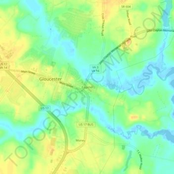 Edgehill topographic map, elevation, terrain