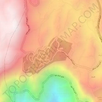 Raghdan park topographic map, elevation, terrain