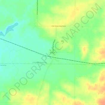 Kintyre topographic map, elevation, terrain