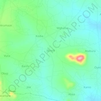 Illi Hill topographic map, elevation, terrain