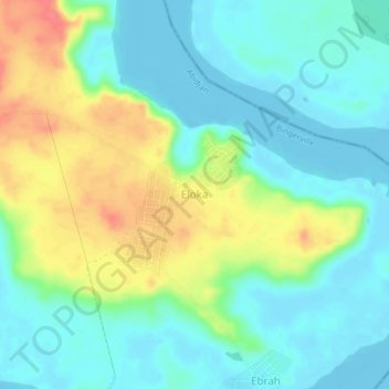 Eloka topographic map, elevation, terrain
