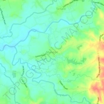 Masalipit topographic map, elevation, terrain