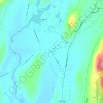 Copake topographic map, elevation, terrain