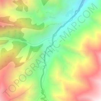 Babusar topographic map, elevation, terrain