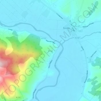 Krajk topographic map, elevation, terrain