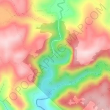 Cascata Perau da Nega topographic map, elevation, terrain