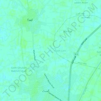Goth Machi topographic map, elevation, terrain