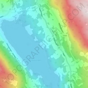 Sebu topographic map, elevation, terrain