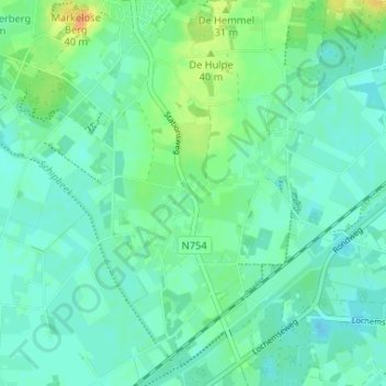 Stokkum topographic map, elevation, terrain
