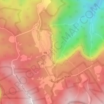 Canyon Lookout topographic map, elevation, terrain