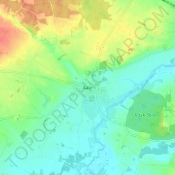 Aale topographic map, elevation, terrain