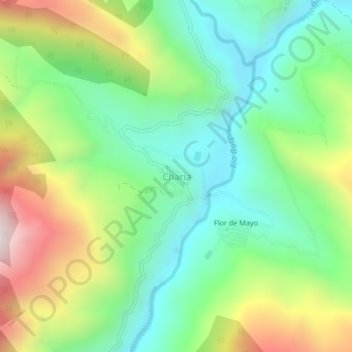 Charia topographic map, elevation, terrain