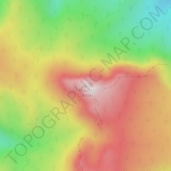 Mount Cobbler topographic map, elevation, terrain