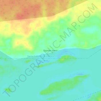 Espirito Santo topographic map, elevation, terrain