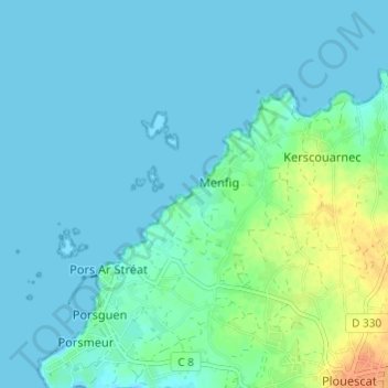 Garret topographic map, elevation, terrain