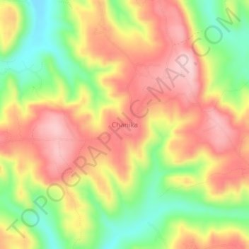 Chanika topographic map, elevation, terrain