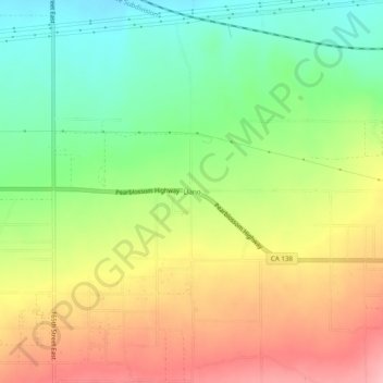 Llano topographic map, elevation, terrain