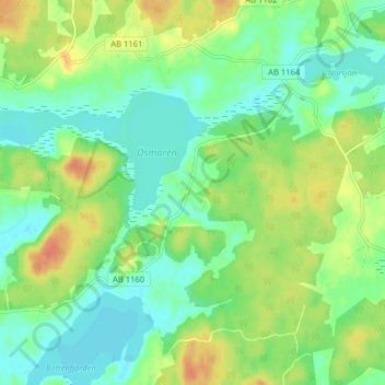 Tisslinge topographic map, elevation, terrain