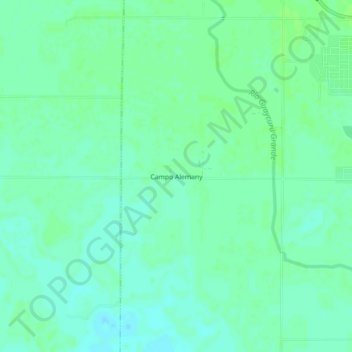 Campo Alemany topographic map, elevation, terrain