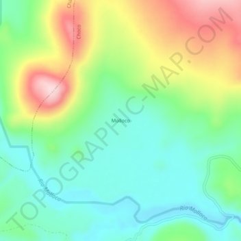 Molloco topographic map, elevation, terrain