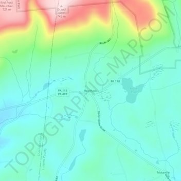 Red Rock topographic map, elevation, terrain