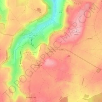 Cestre topographic map, elevation, terrain