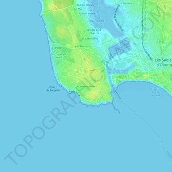Les Armandèches topographic map, elevation, terrain