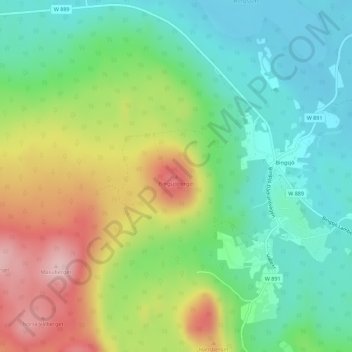 Bingsjöberget topographic map, elevation, terrain