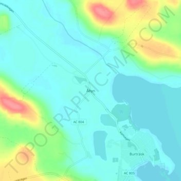 Åbyn topographic map, elevation, terrain