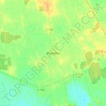 Maspelösa topographic map, elevation, terrain