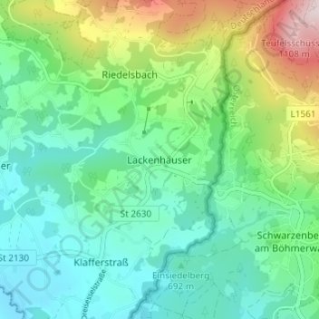 Lackenhäuser topographic map, elevation, terrain