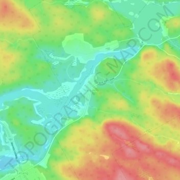 Tee Lake topographic map, elevation, terrain