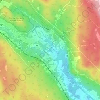 Bångbro topographic map, elevation, terrain