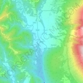 Opatija topographic map, elevation, terrain