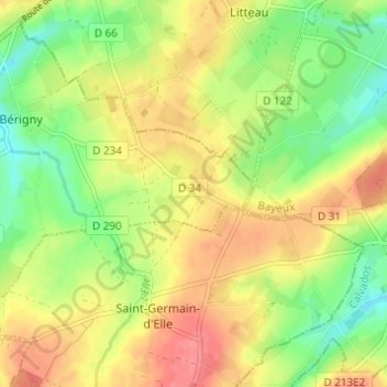 Les Boulards topographic map, elevation, terrain