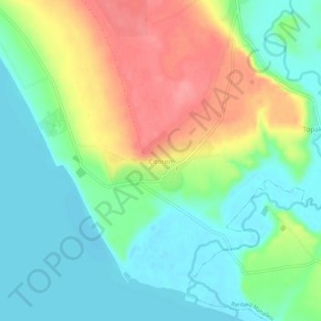 Çitören topographic map, elevation, terrain