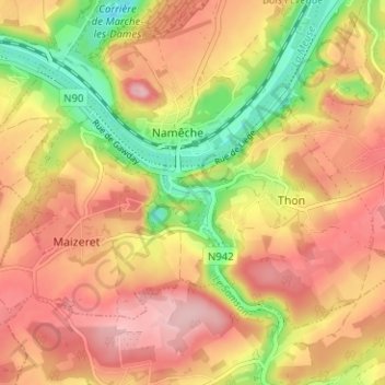 Samson topographic map, elevation, terrain