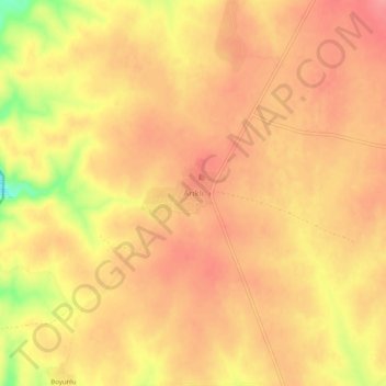 Arıklı topographic map, elevation, terrain