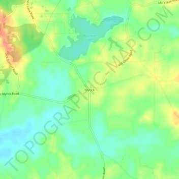 Myrick topographic map, elevation, terrain