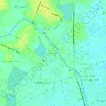 Kannapalayam topographic map, elevation, terrain