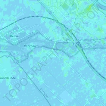 De Roskam topographic map, elevation, terrain