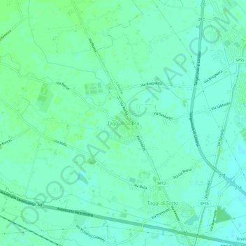 Taggì di Sopra topographic map, elevation, terrain