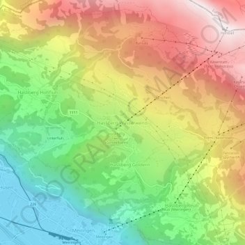 Hasliberg Wasserwendi topographic map, elevation, terrain