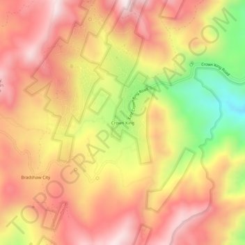 Crown King topographic map, elevation, terrain