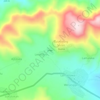Loga topographic map, elevation, terrain